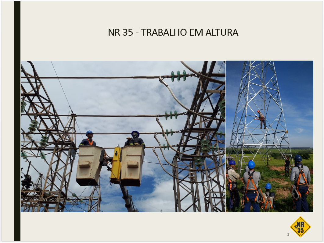 Slides para treinamento trabalho em altura- NR-35