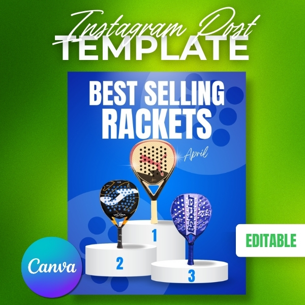 A Professional and Modern Canva Template for Padel Instagram Post