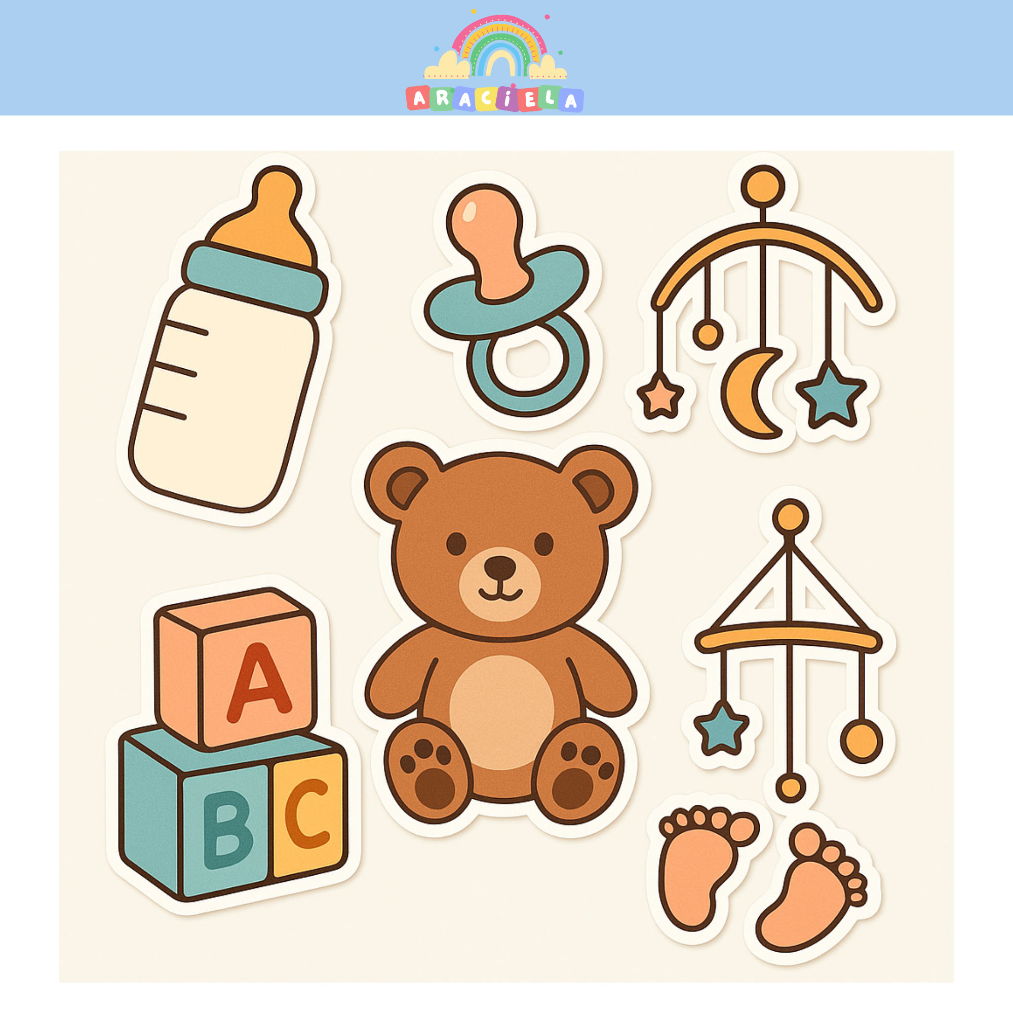 Sticker Bebe Riendose baby stickers collection I
