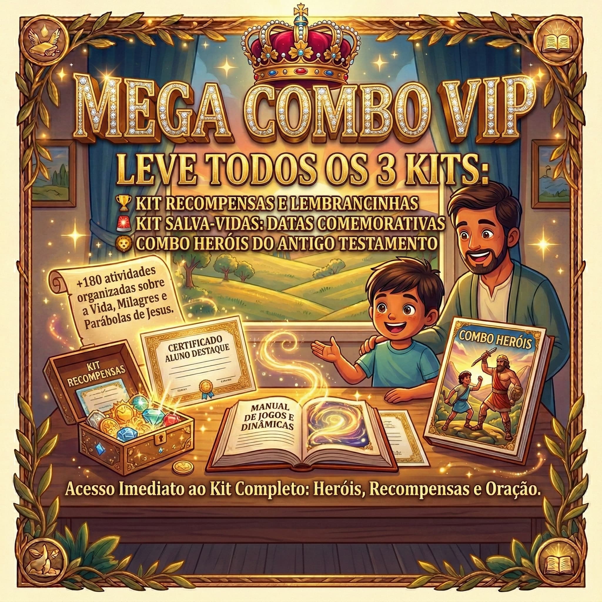 👑 MEGA COMBO VIP: LEVE TODOS OS 3 KITS 📦