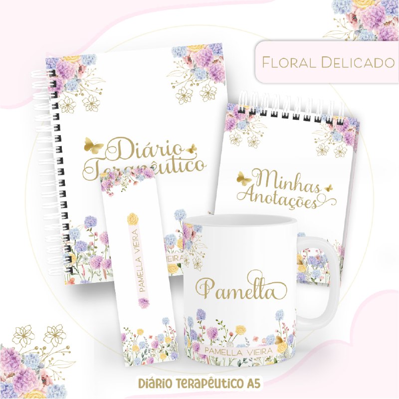 Kit encadernação Floral delicada - Camila Thomazi de Souza | Hotmart