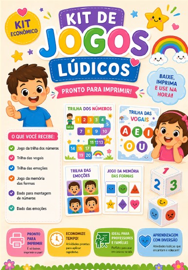 Kit de Jogos Lúdicos Prontos para Imprimir - Talita Moreira | Hotmart