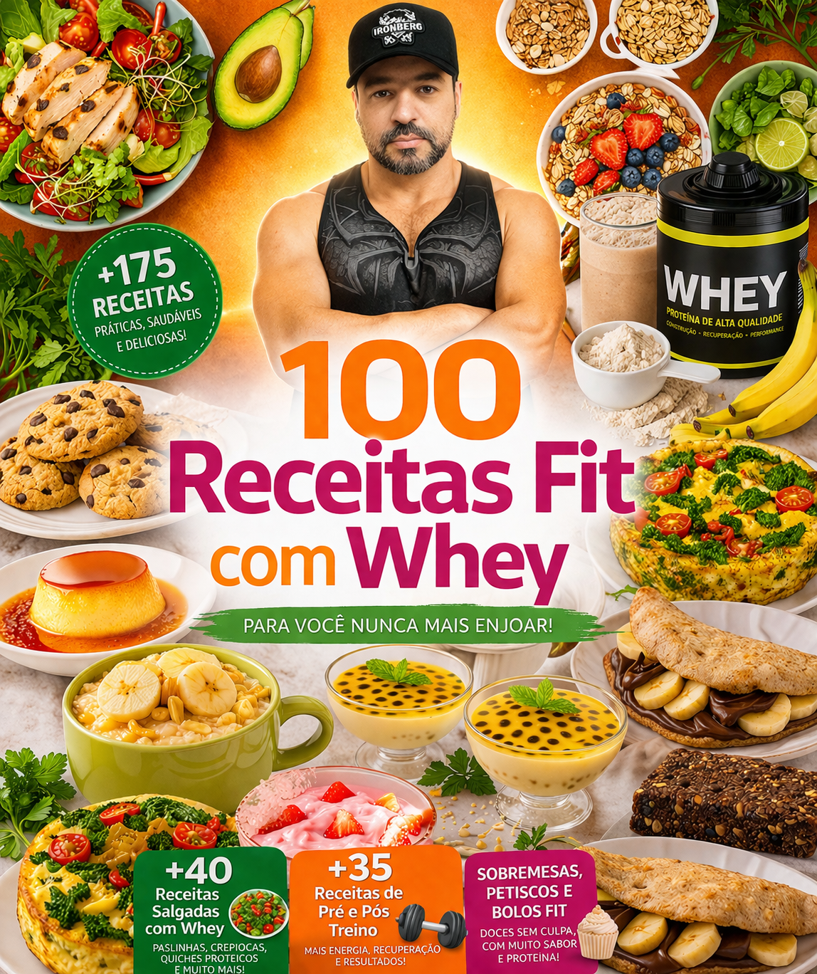 +350 Receitas Fitness: Pré e Pós Treino + Receitas com Whey para ...