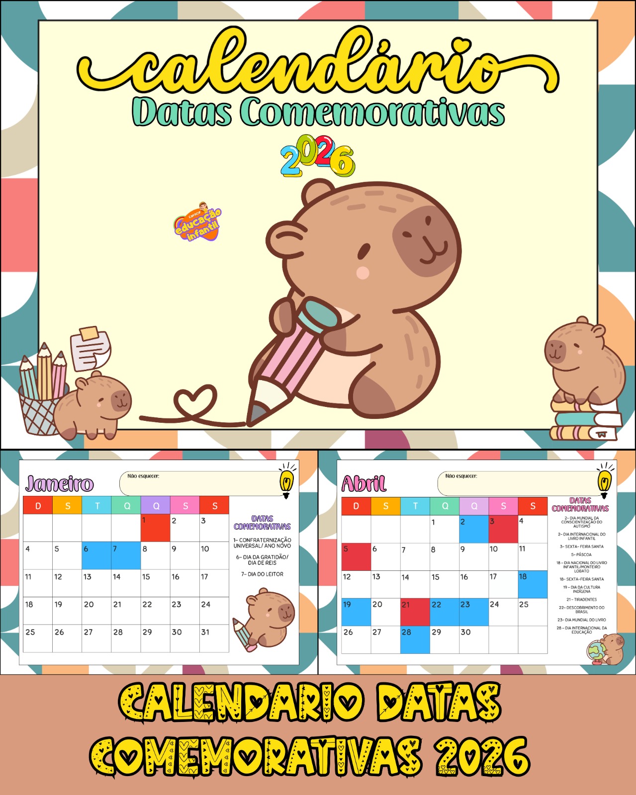 ⭐️Calendário de Datas Comemorativas de 2026⭐️ - ESPAÇO VENDAS DE MA...