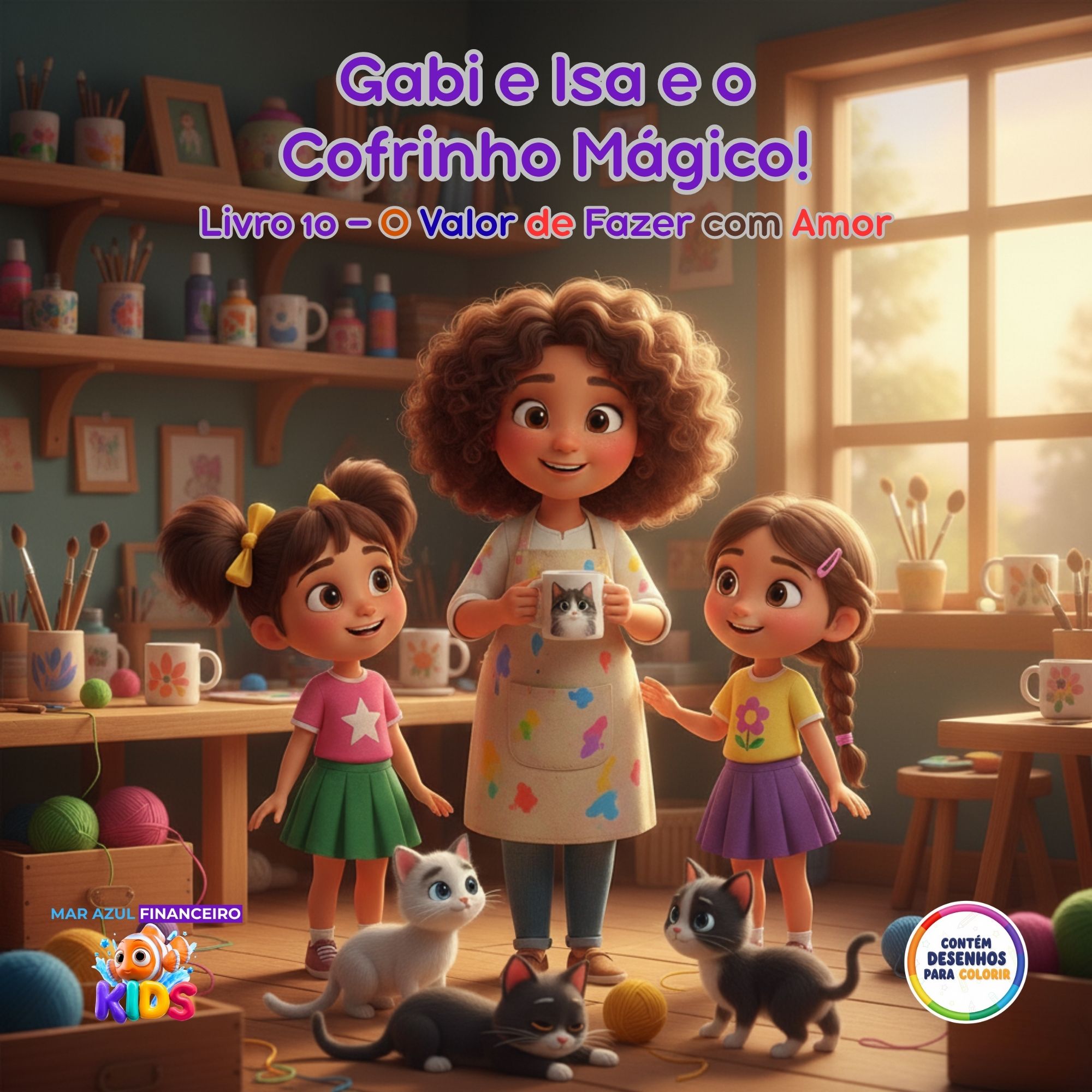 Gabi & Isa e o Cofrinho Mágico – Livro 10: O Valor de Fazer com Amor | Educação Financeira Infantil