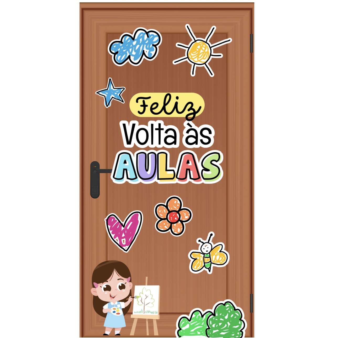 ✏️📚Painel de Porta Volta às aulas
