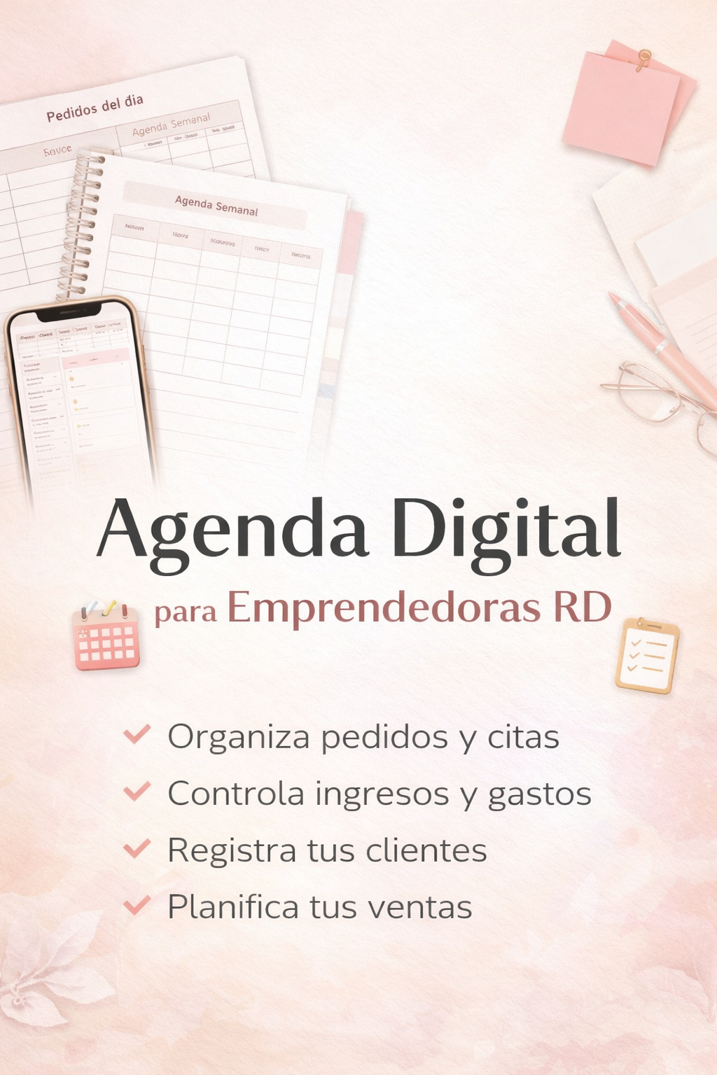 Agenda Digital para Emprendedoras Organizadas RD | Hotmart