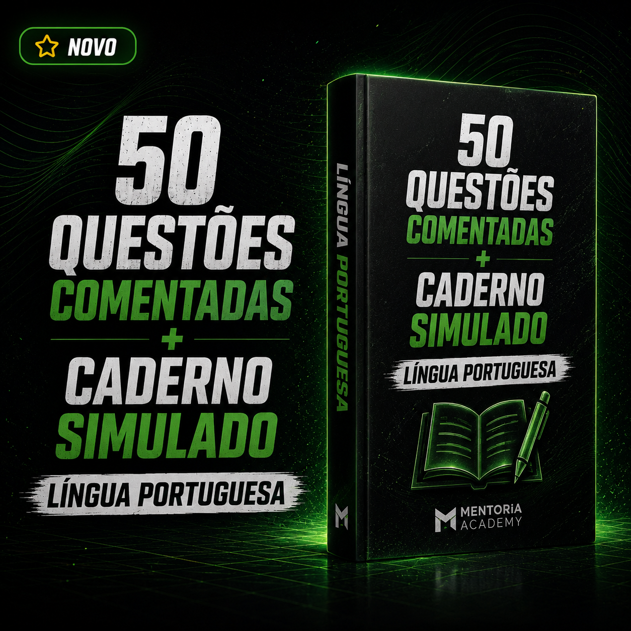 50 Questões comentadas + Caderno Simulado - Língua Portuguesa