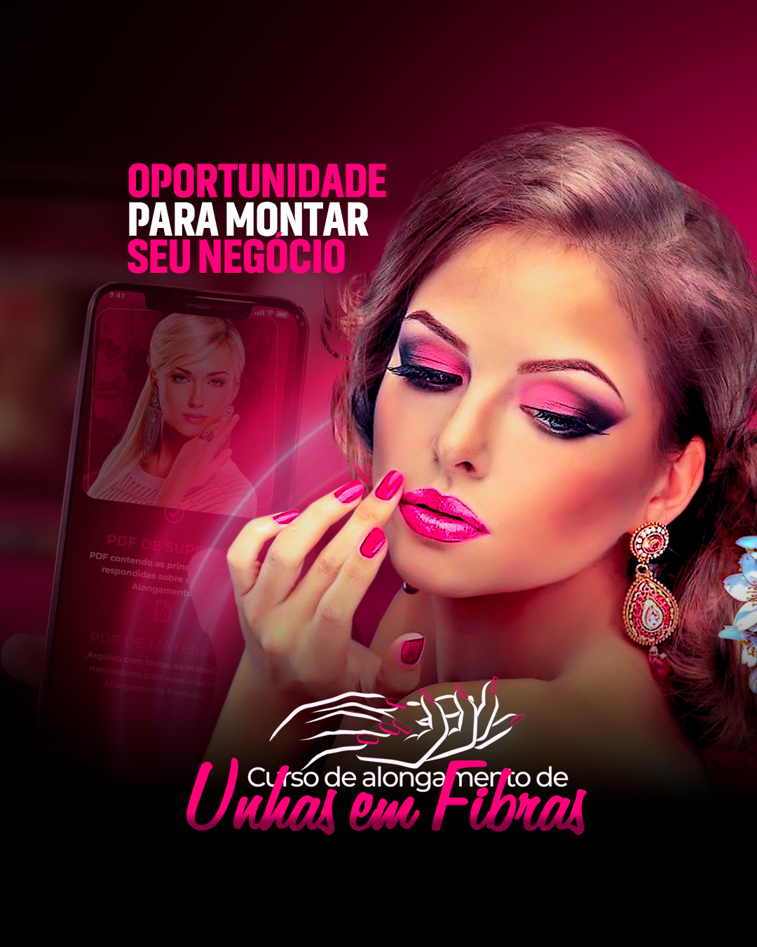 Curso de Alongamento de Unhas em Fibra de Vidro