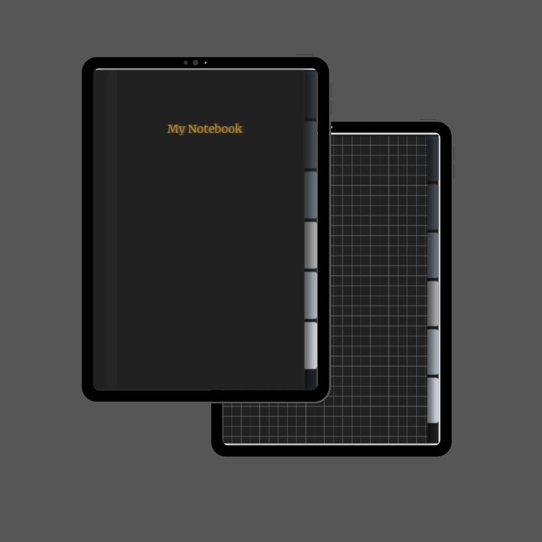 Digital Notebook - Dark mode - grid