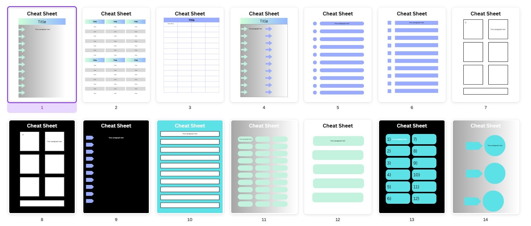 Templates prontos para Cheat Sheets ou Resumões - edvilson carlos c...