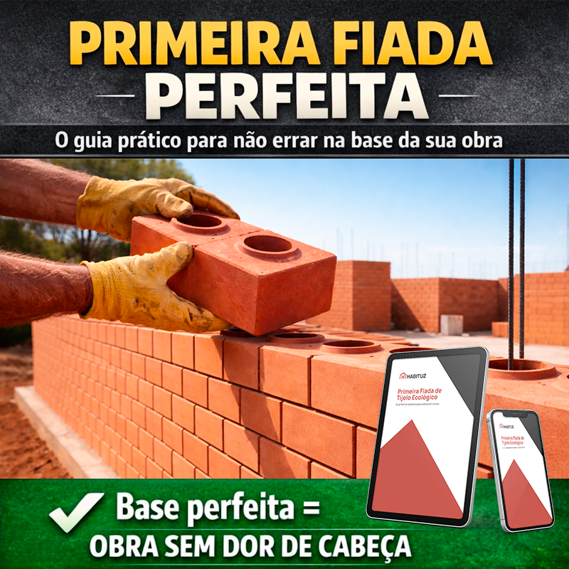Primeira Fiada de Tijolo Ecológico — Guia Prático Ilustrado | Hotmart