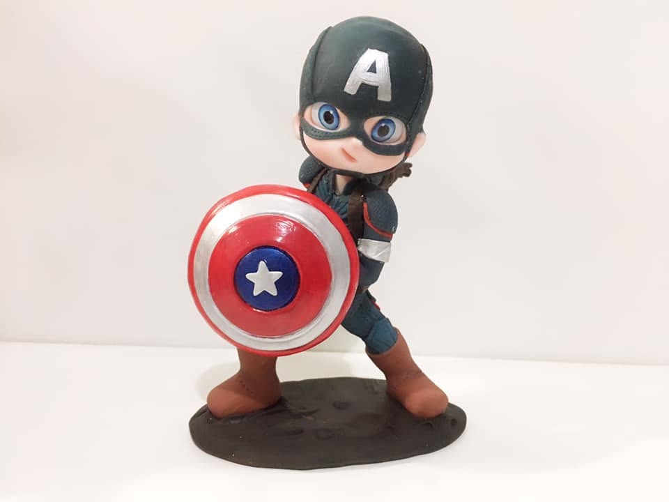 Personagem Capitão América em Biscuit