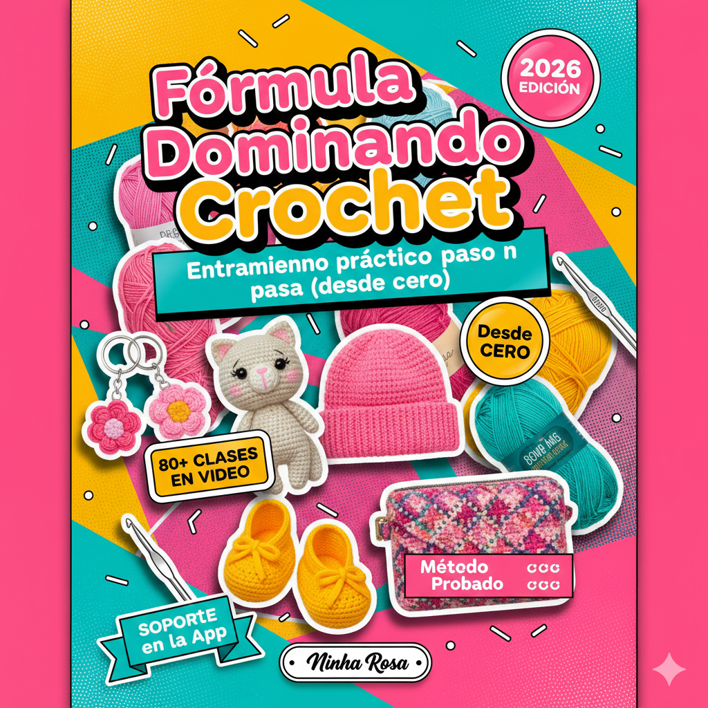 Fórmula Dominando Crochet – Aprende, Crea y Desarrolla tu Habilidad...
