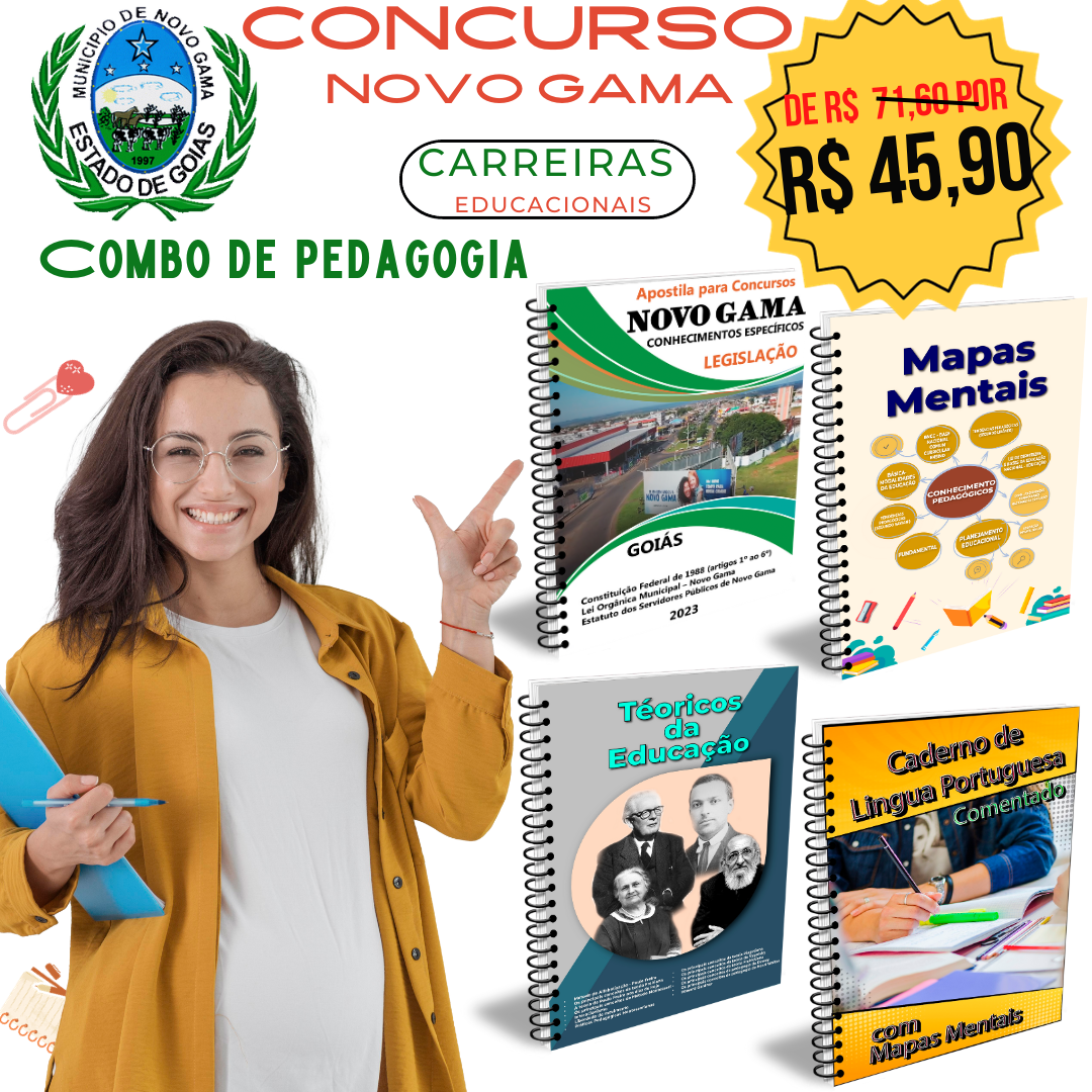 Combo Concurso Novo Gama - Universo da Pedagogia | Hotmart