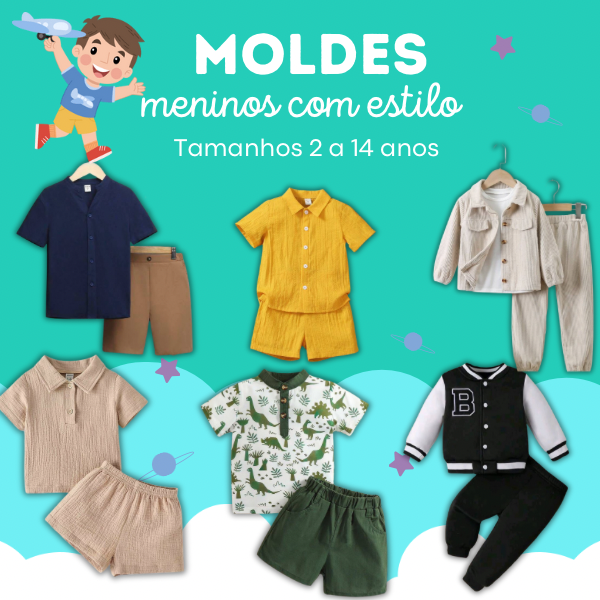 Imagem de capa para o Ebook KIT DE MOLDES MENINOS COM ESTILO 