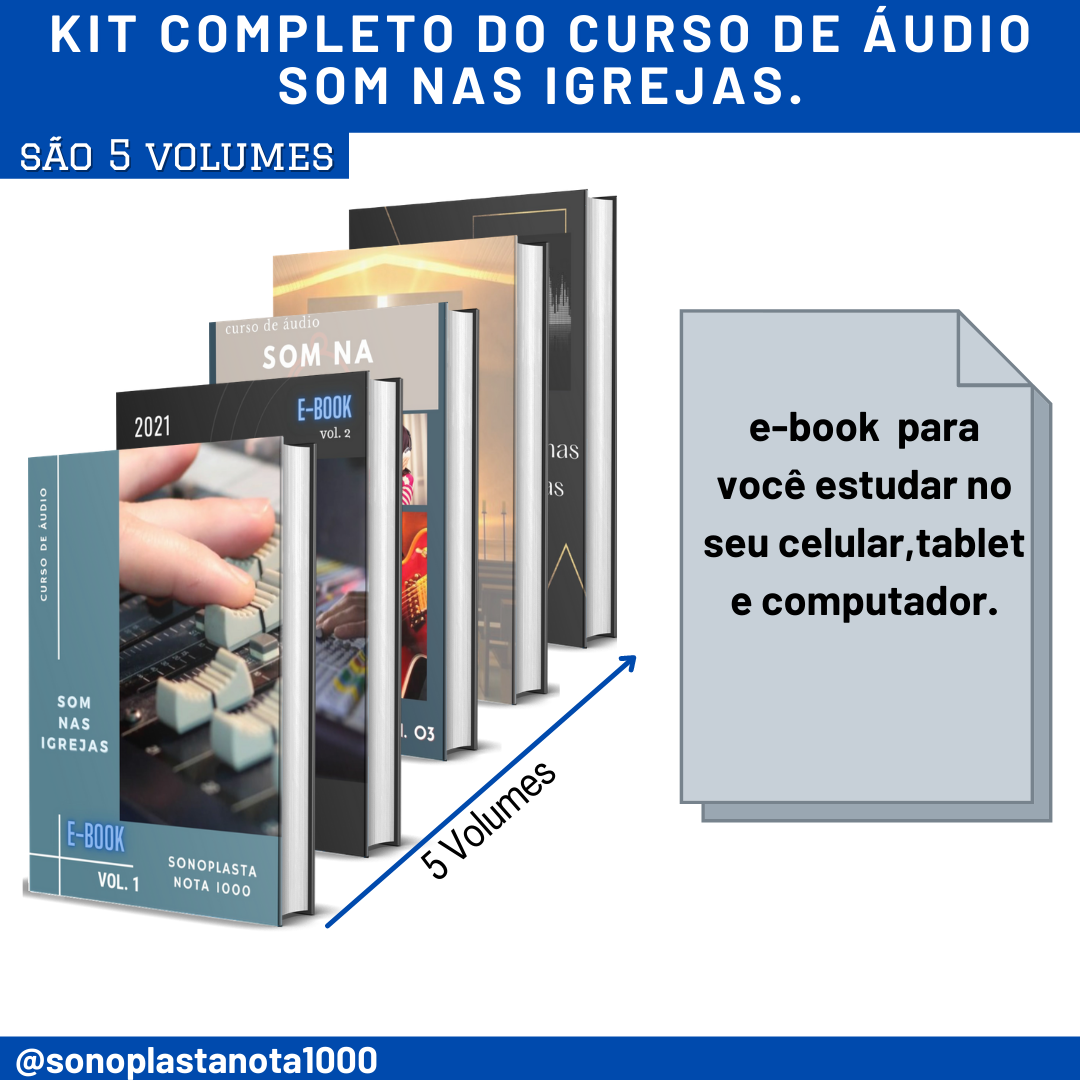 SONOPLASTA NOTA 1000 - CURSO DE ÁUDIO PARA IGREJAS, MÚSICOS E AMANTES DA MÚSICA