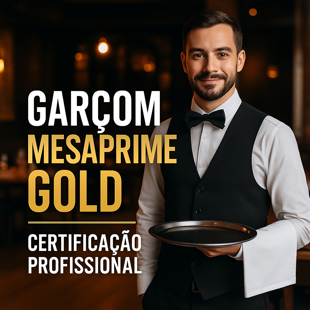 Garçom MesaPrime Gold – Certificação Profissional