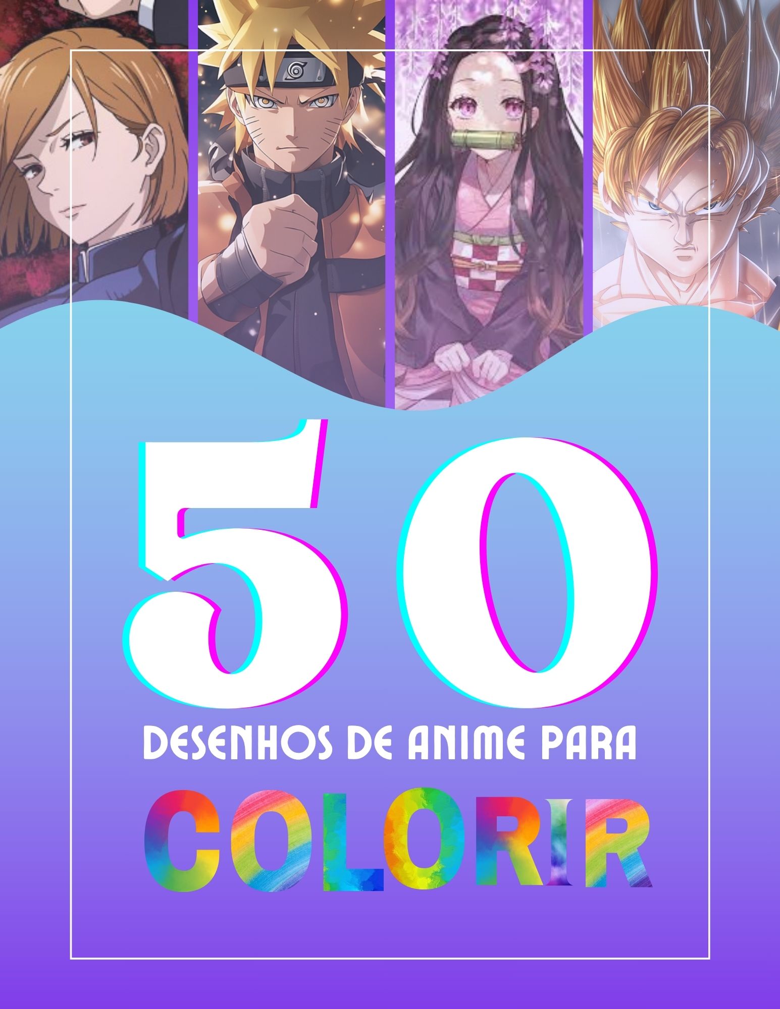 50 Desenhos de Anime Para Colorir - Polliany Jenny | Hotmart