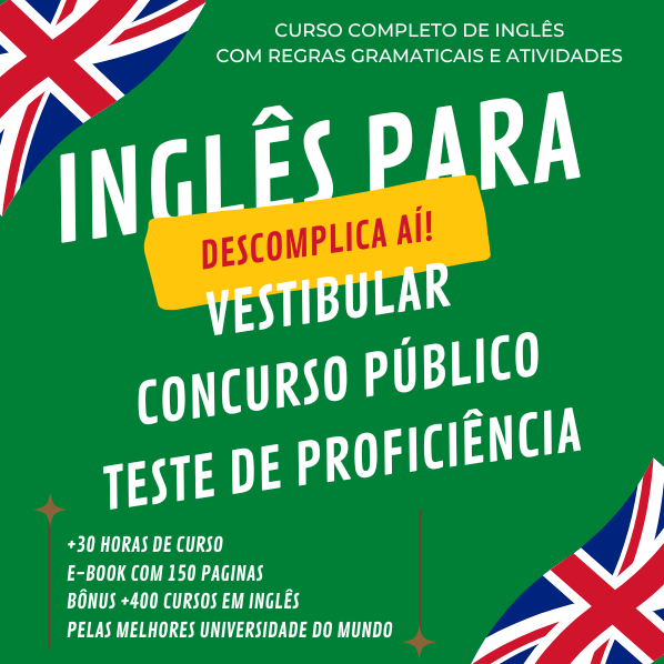 Imagem de capa para o Curso online Curso de Inglês para vestibular, teste de proficiência e concursos públicos 