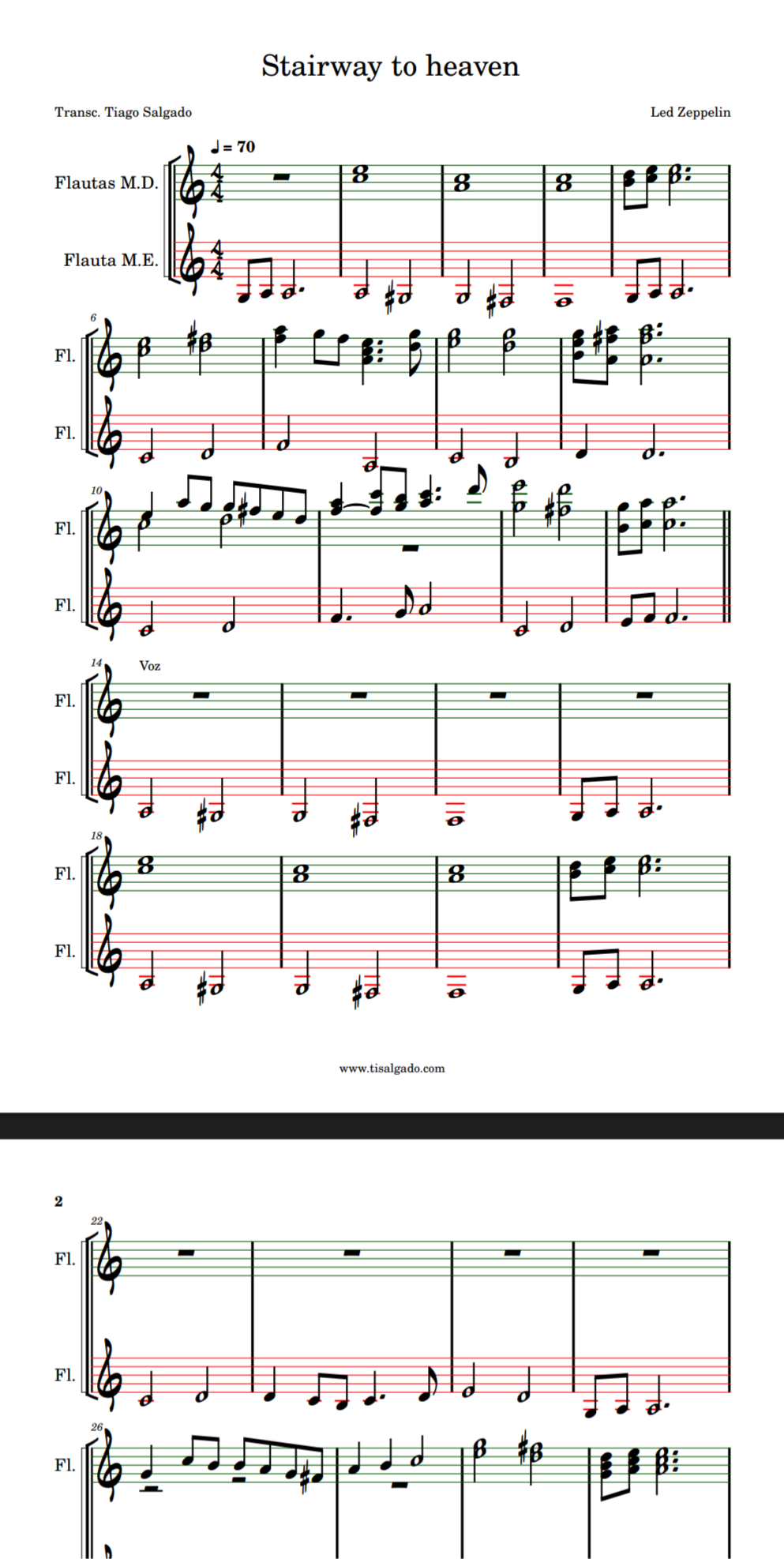 Stairway to Heaven Flutes Tiago Salgado Hotmart