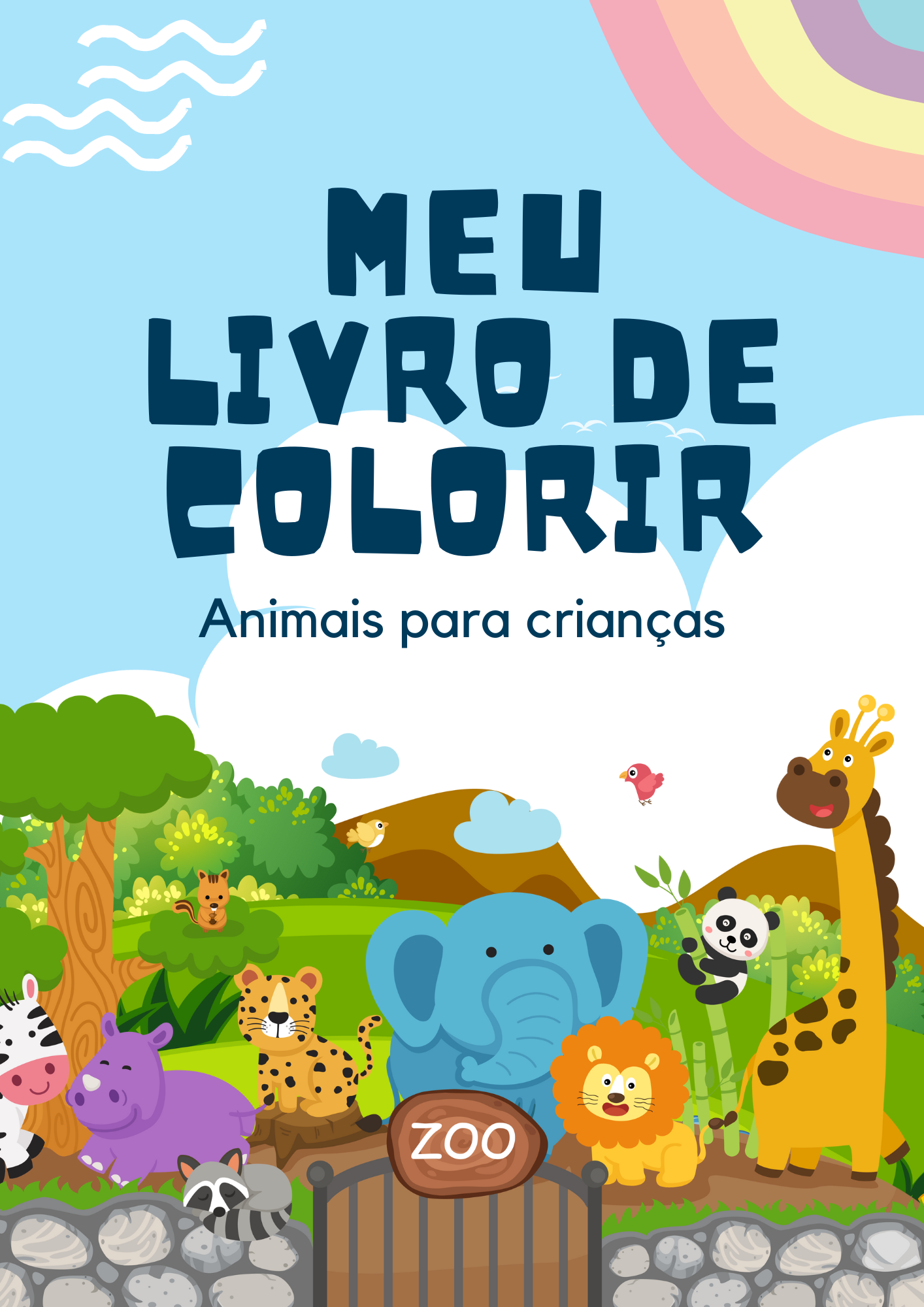 Meu Livro de Colorir - Animais para Crianças. - Ebooks Divertidos