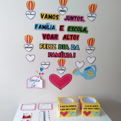 Painel Dia da Família com Dinâmica Caixas dos Desejos - Renata Gome...