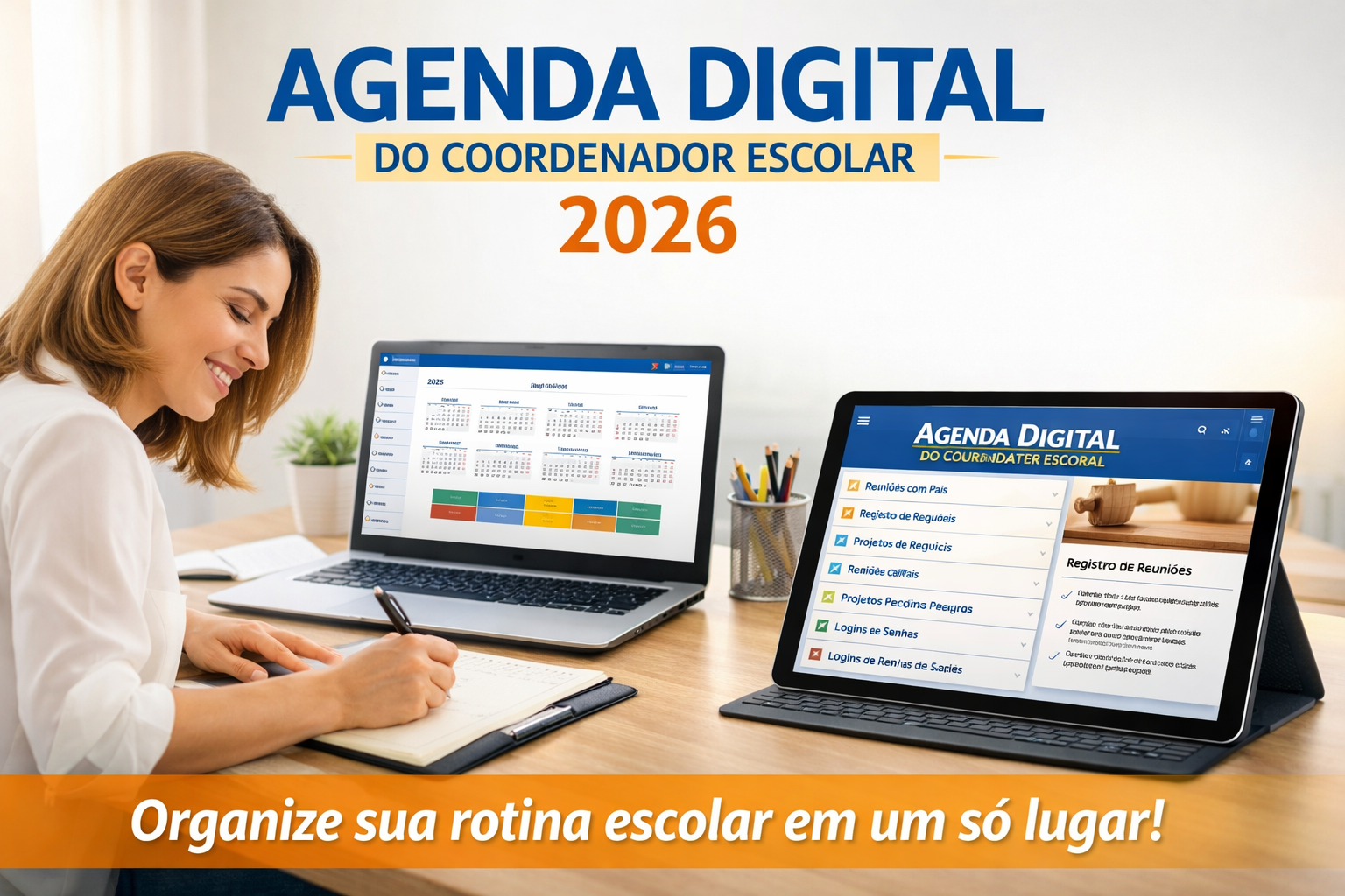 Organize sua Rotina Pedagógica com a Agenda Digital 2026 | Hotmart