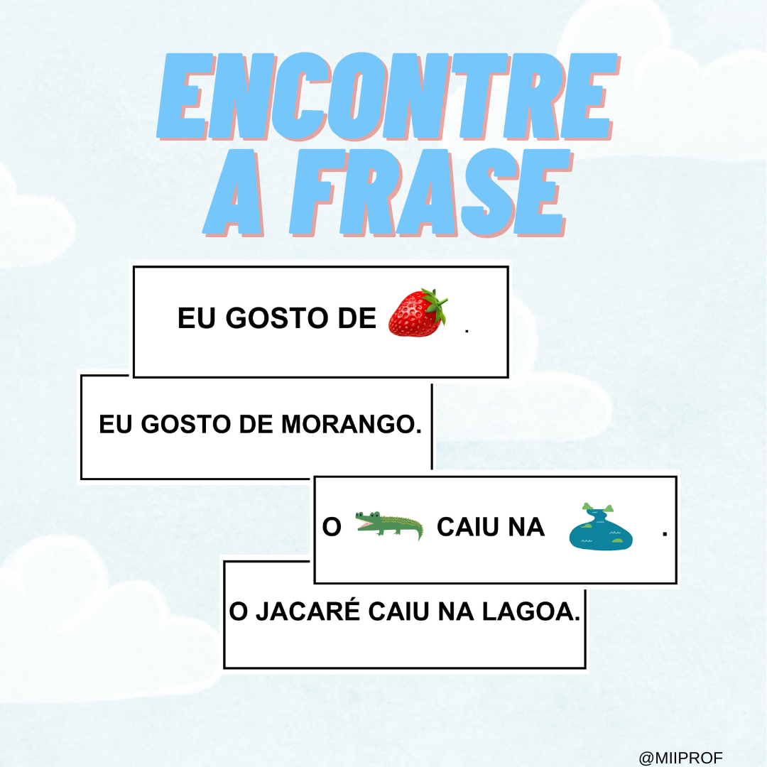 Encontre a frase