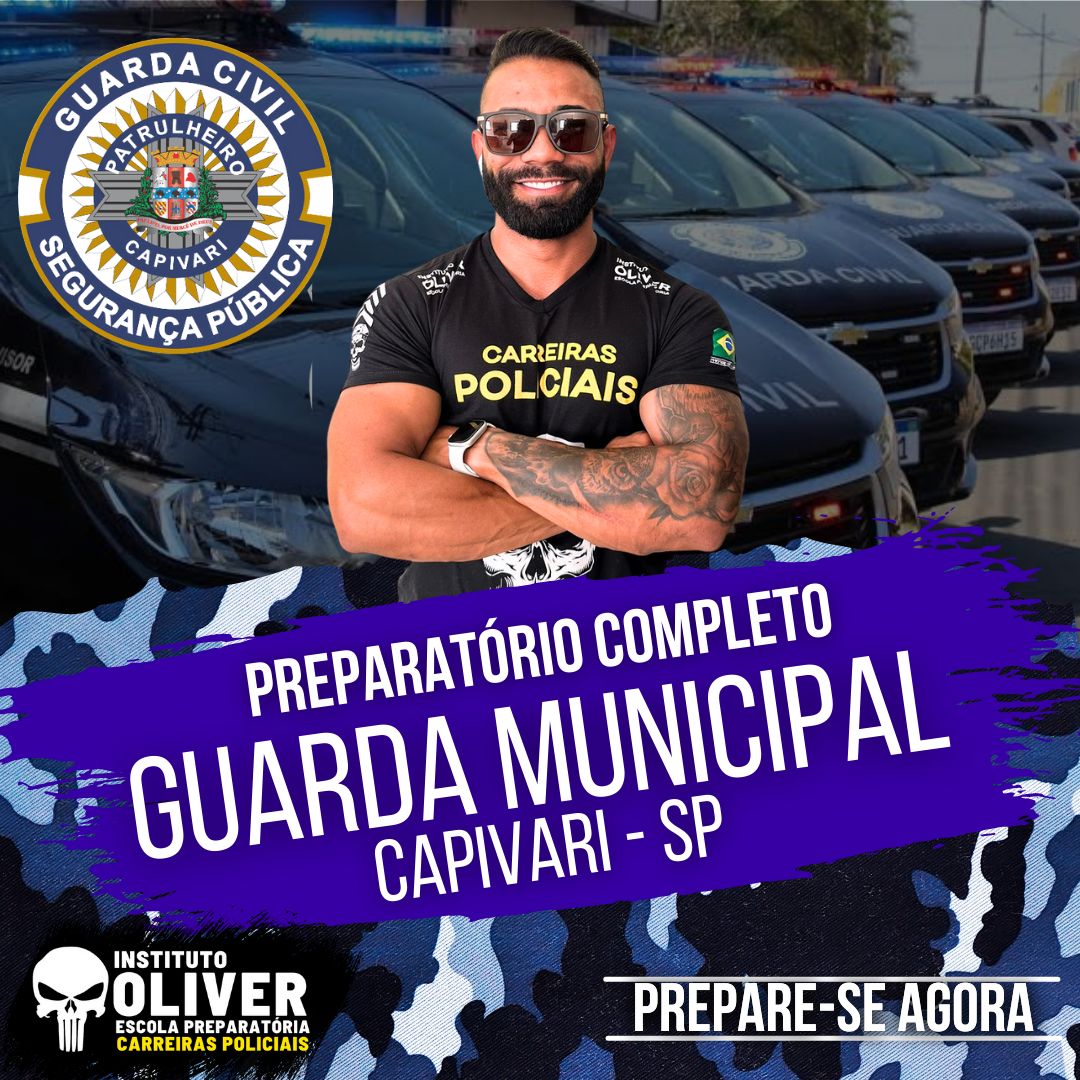 Imagem de capa para o Curso online 👮‍♂️ Preparatório Completo GUARDA MUNICIPAL de CAPIVARI👮‍♂️ GCM - Instituto Óliver