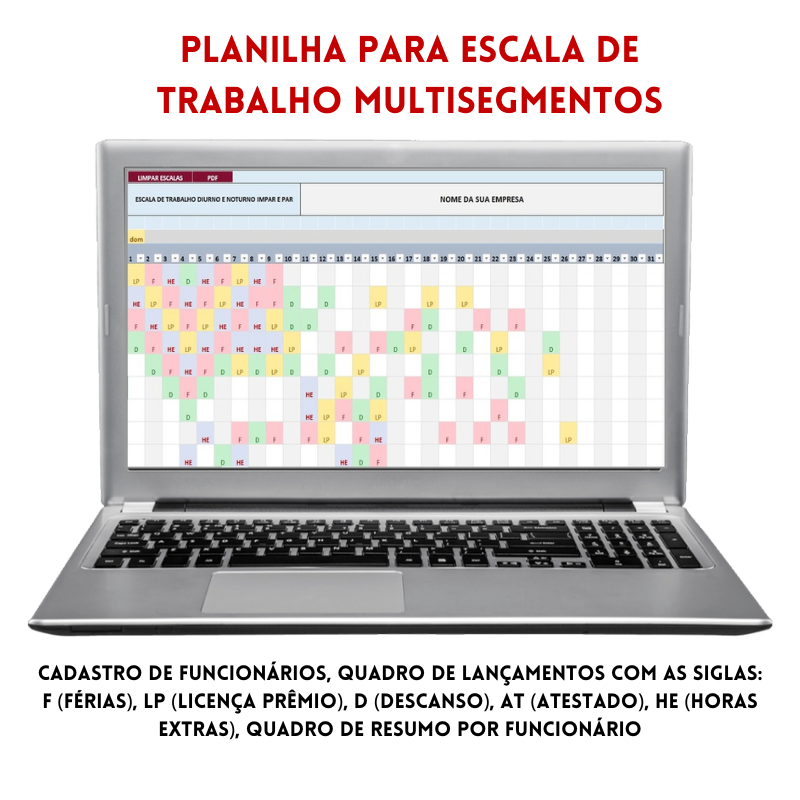 Planilha para Escala de Trabalho Multisegmentos - Inovação Planilha...