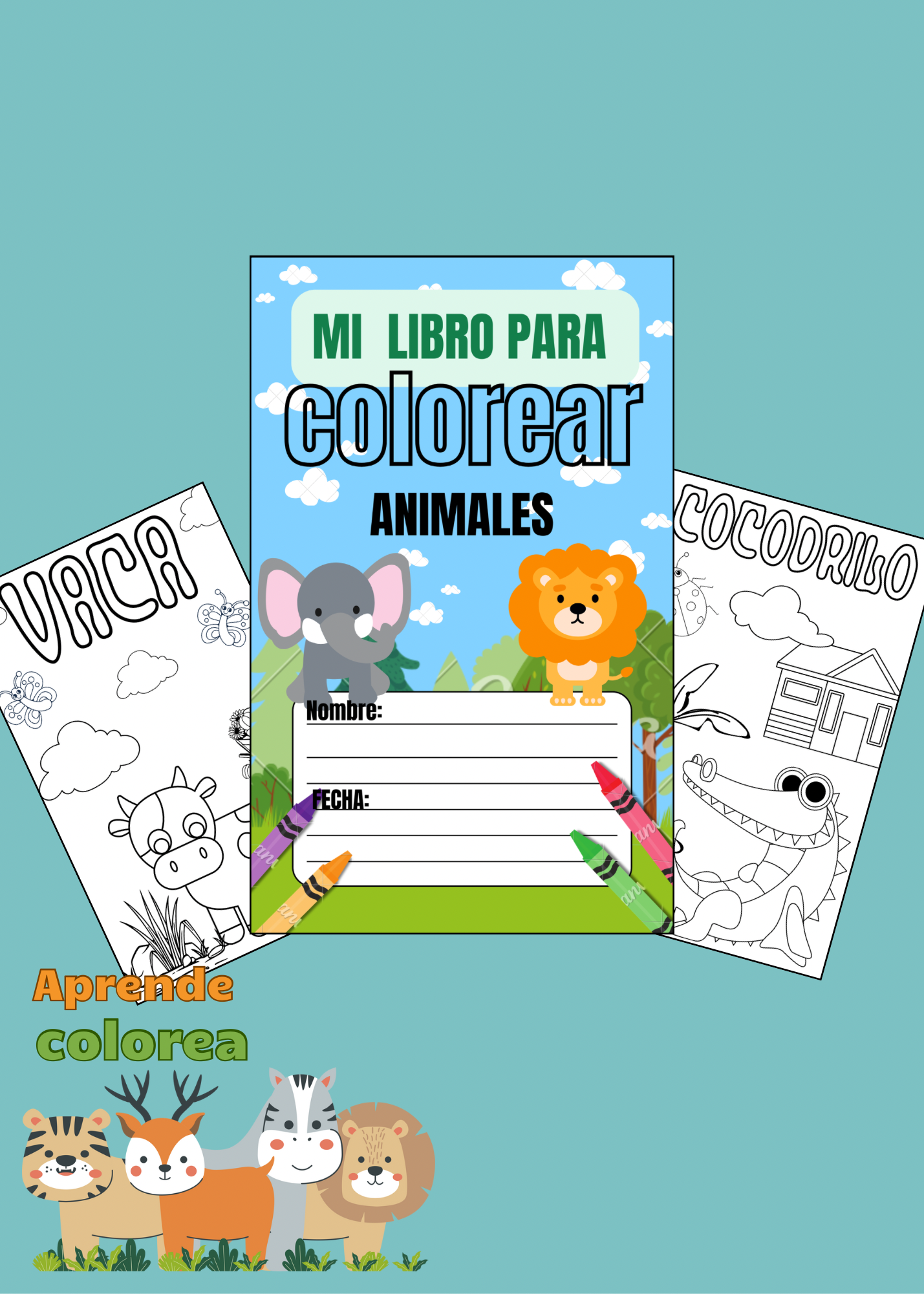 Mi libro para colorear de animales - Maria | Hotmart