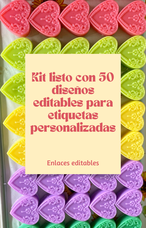 Kit listo con 50 plantillas editables para etiquetas personalizadas...