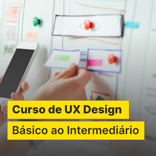 Imagem de capa para o Curso online Curso de UX Design - Básico ao Intermediário
