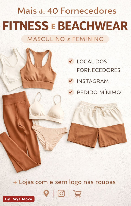 O Mapa da Moda Fitness +40 Fornecedores para Criar Sua Marca do Jei...