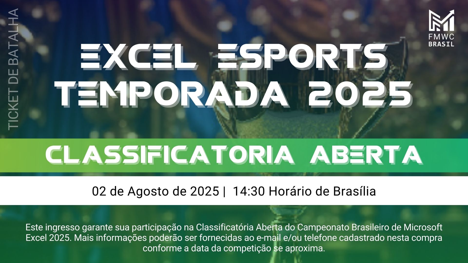 Ticket classificat ria aberta agosto 2025 campeonato brasileiro de