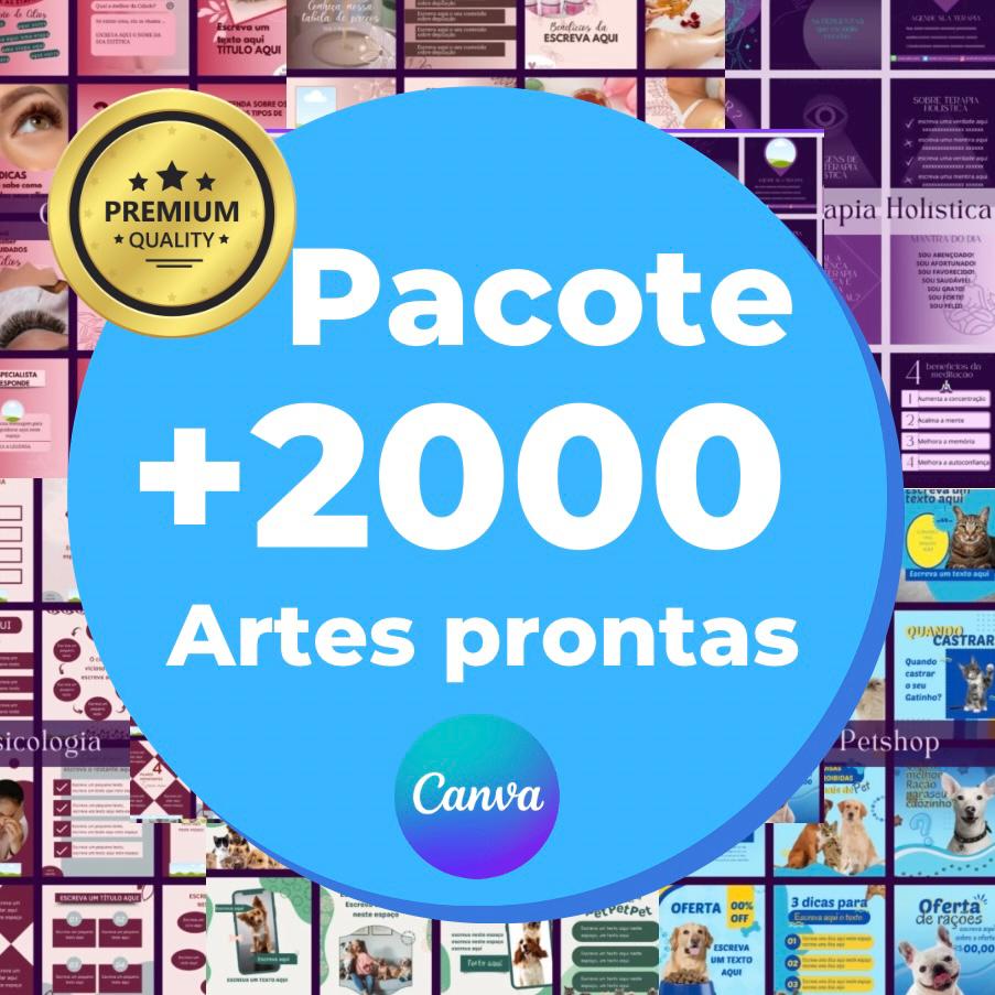 Imagem de capa para o Curso online PACK PROFISSÕES +2000 ARTES CANVA