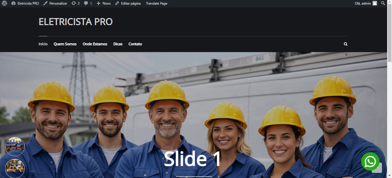 Site de Eletricista