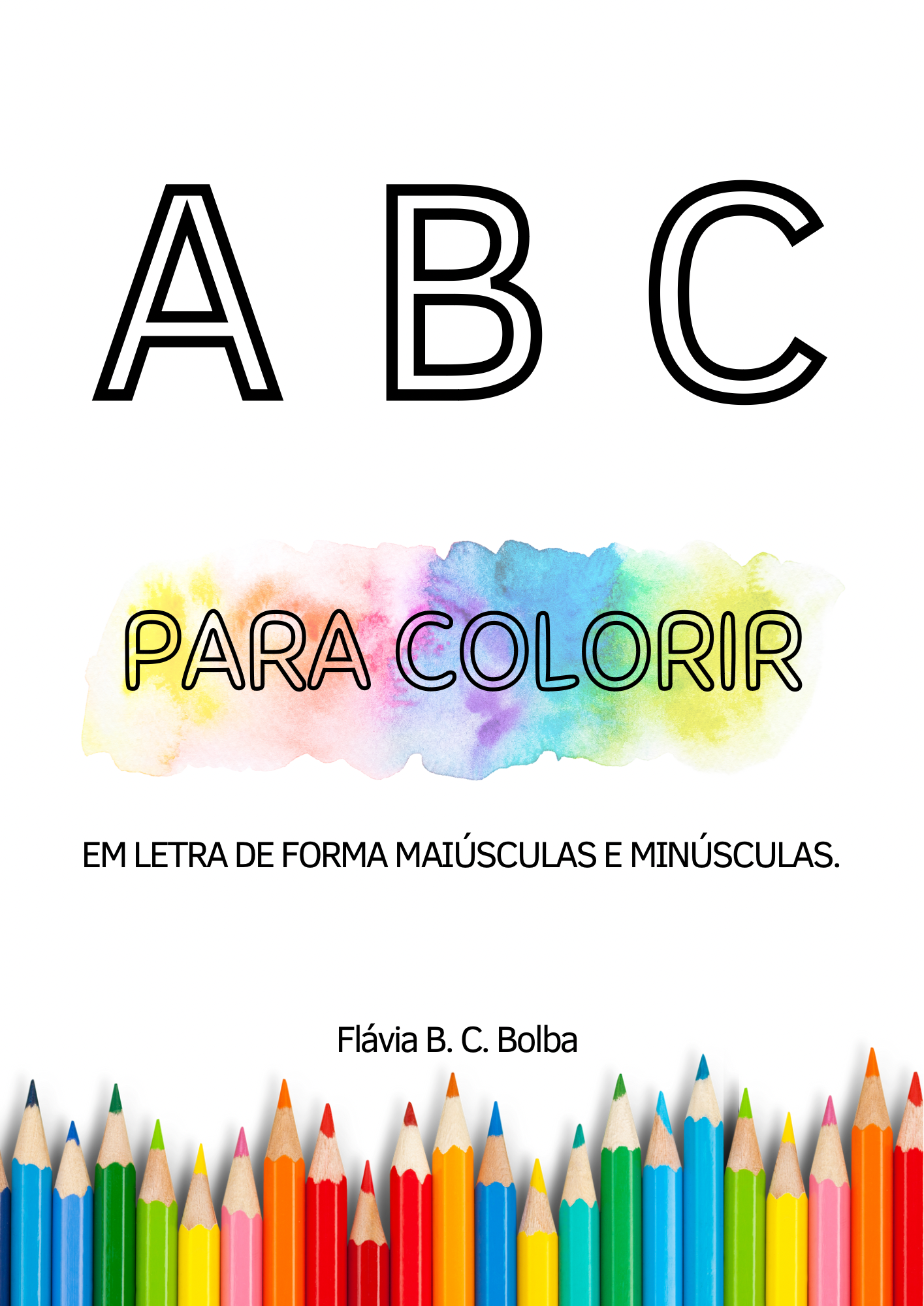 Alfabeto ilustrado para colorir