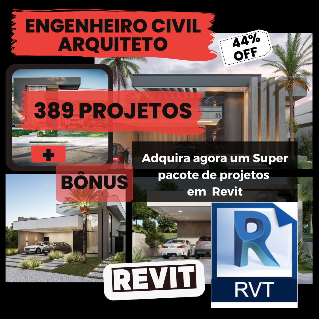 389 Projetos Arquitetónicos em Revit - WS Metodologia | Hotmart