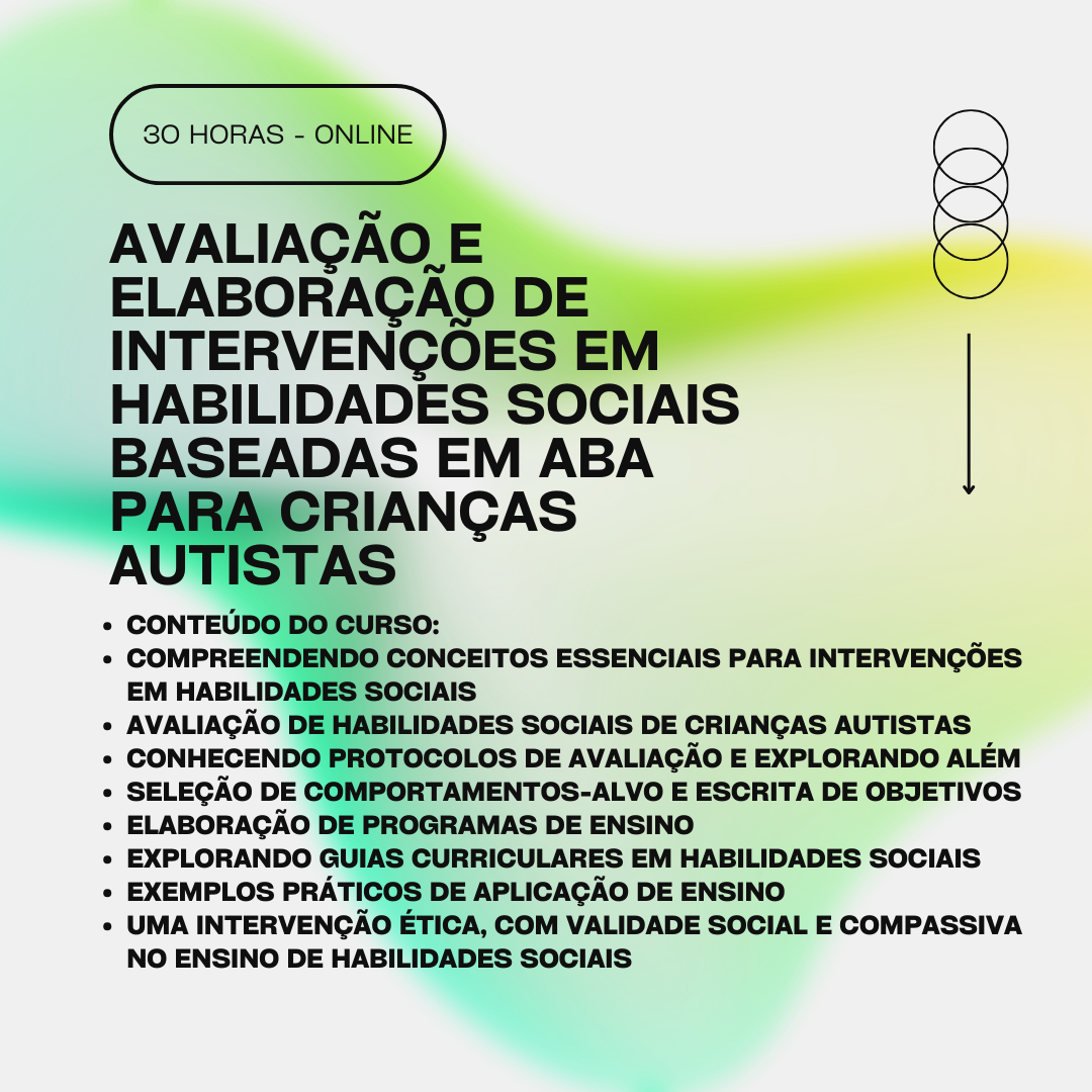 Curso: Avaliação, escrita de objetivos e elaboração de programas pa..., image size:1080x1080