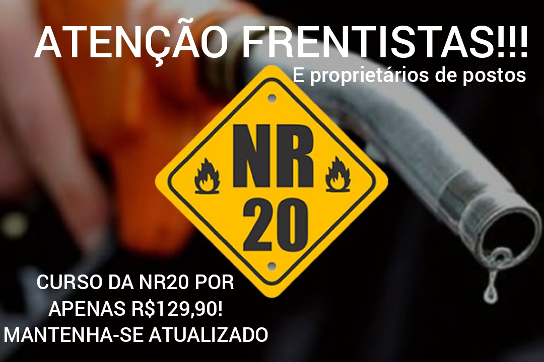 Curso NR-20 Intermediário Classe I, com certificado válido de 12 horas.