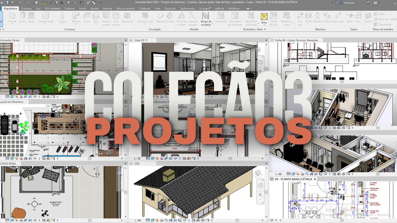 Coleção Exclusiva de 10 Projetos para Revit: Residencial e Interior...