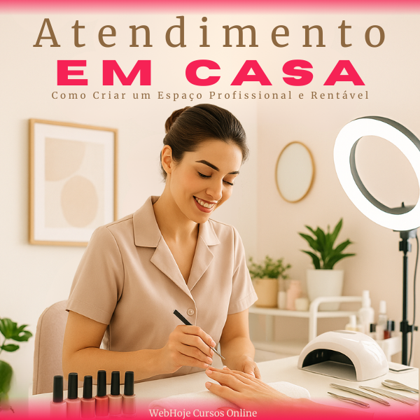 E-book Atendimento em Casa: Como Criar um Espaço Profissional e Rentável