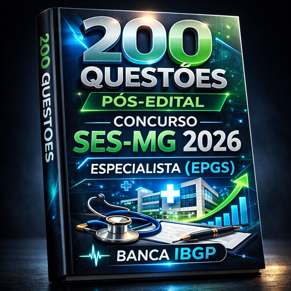 200 Questões Pós-Edital – Concurso SES-MG 2026 – Especialista (EPGS) – Banca IBGP – (Ética Pública Decreto nº 46.644/14 • Conselho Estadual de Saúde Decreto nº 45.559/11 • Governança e Controle Social)