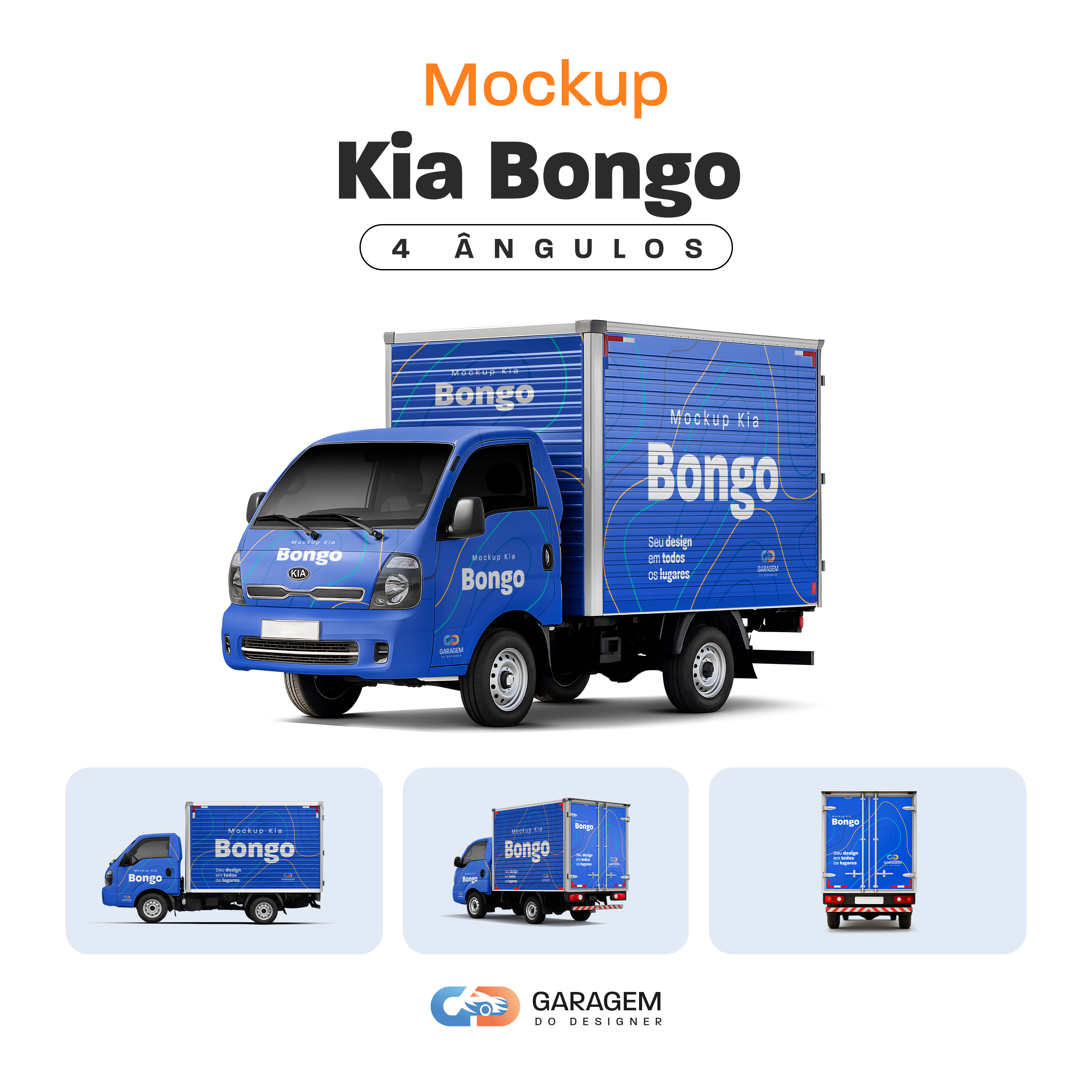 Imagem de capa para o Curso online Mockup Kia Bongo - 4 ângulos