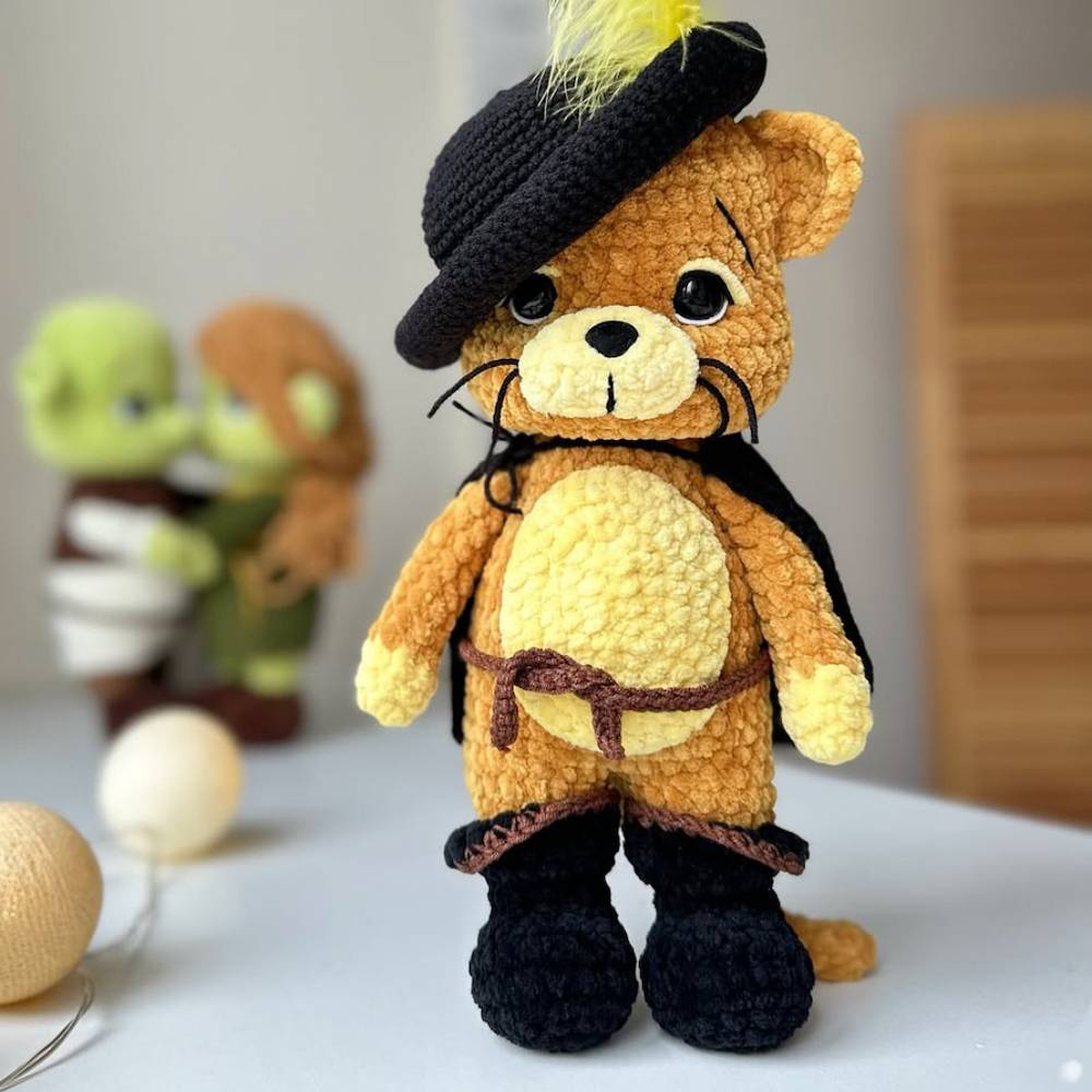 Puss in Boots Plushie Crochet Pattern