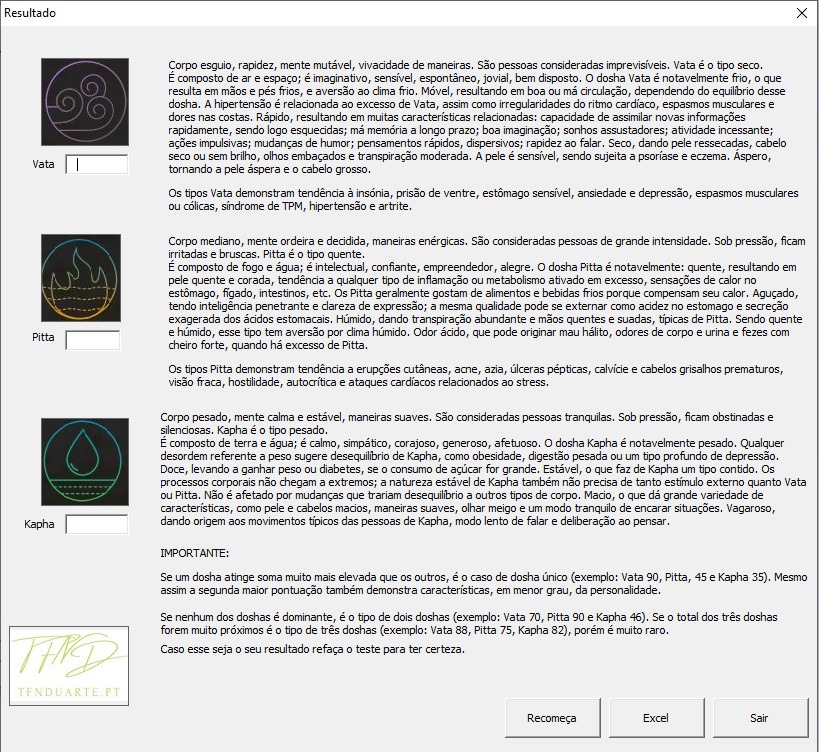 Teste de Doshas Ayurvédicos Tiago Duarte Hotmart