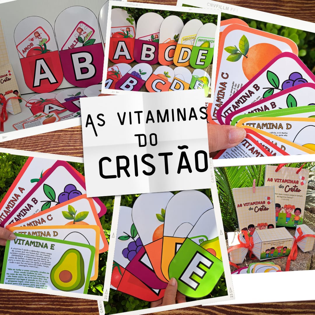 Imagem de capa para o Ebook AS VITAMINAS DO CRISTÃO - Recurso para Ministério Infantil