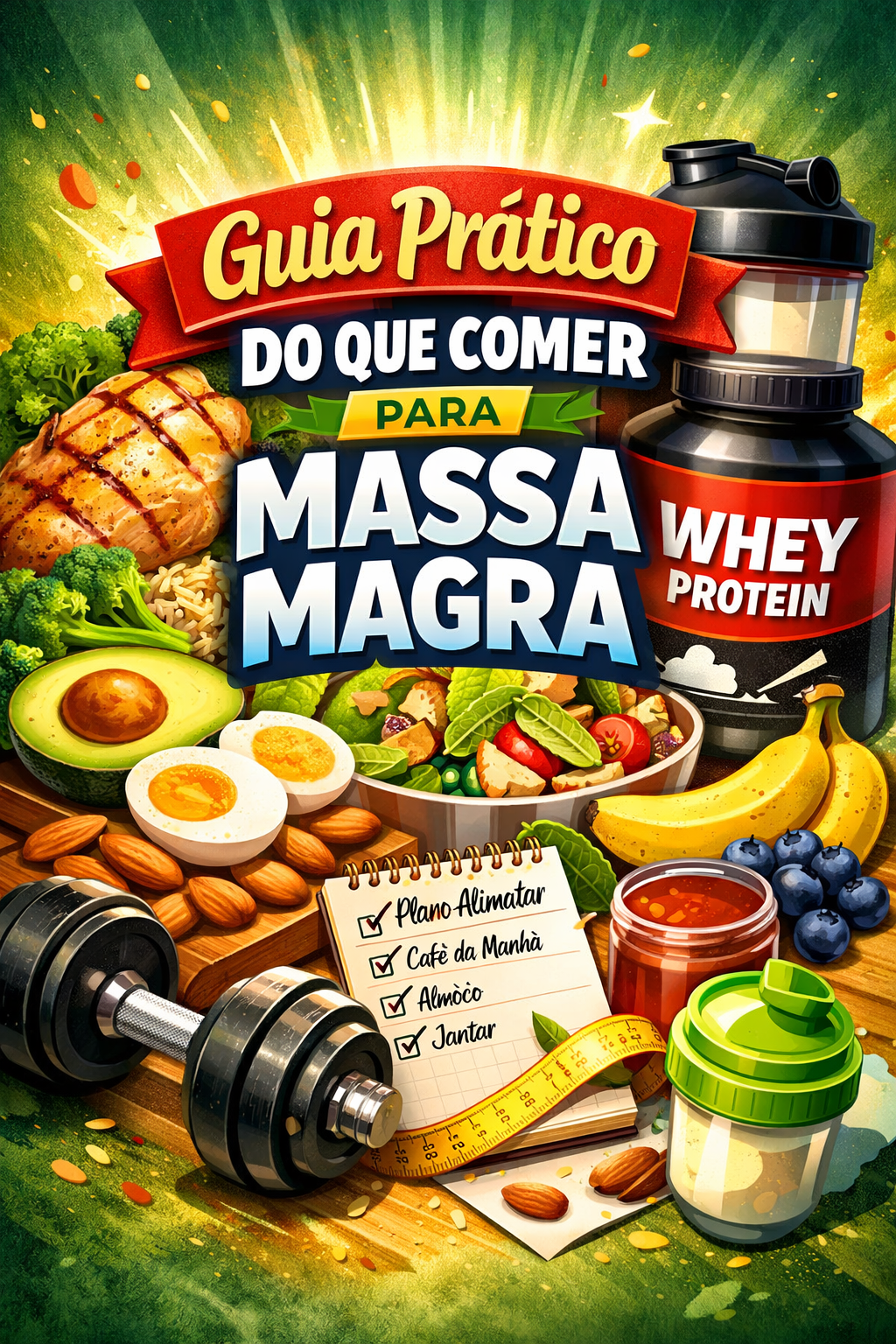 Guia Prático do Que Comer Para Massa Magra | Hotmart